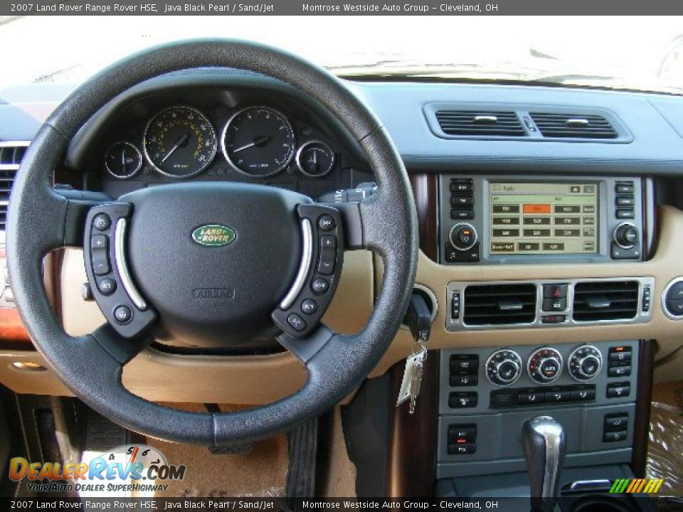 2007 Land Rover Range Rover HSE Java Black Pearl / Sand/Jet Photo #15