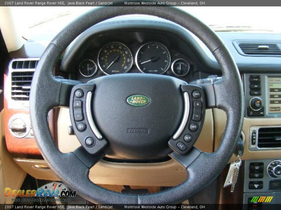 2007 Land Rover Range Rover HSE Java Black Pearl / Sand/Jet Photo #16