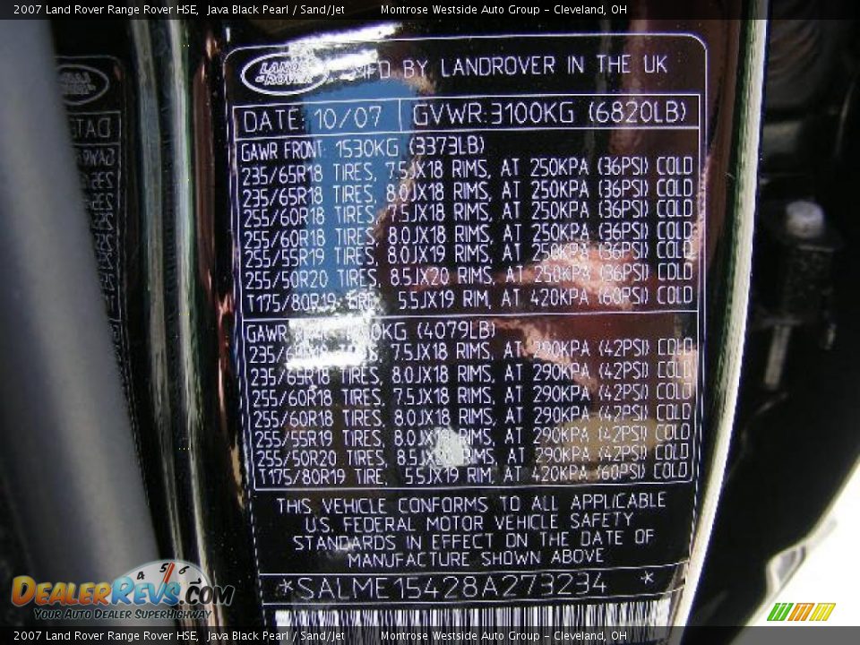 2007 Land Rover Range Rover HSE Java Black Pearl / Sand/Jet Photo #32