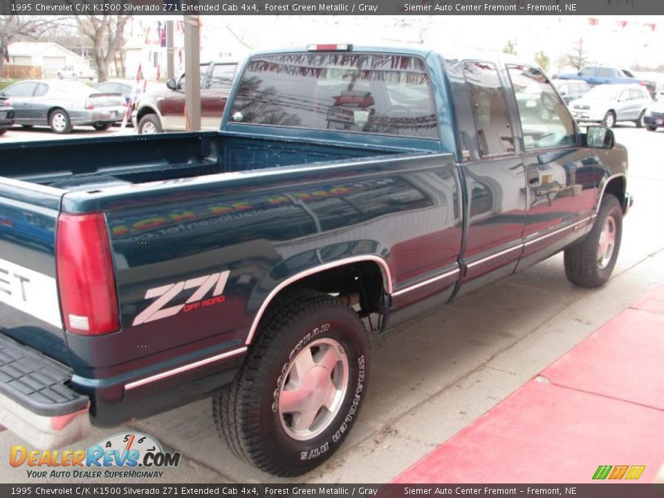 1995 Chevrolet C/K K1500 Silverado Z71 Extended Cab 4x4 Forest Green Metallic / Gray Photo #5