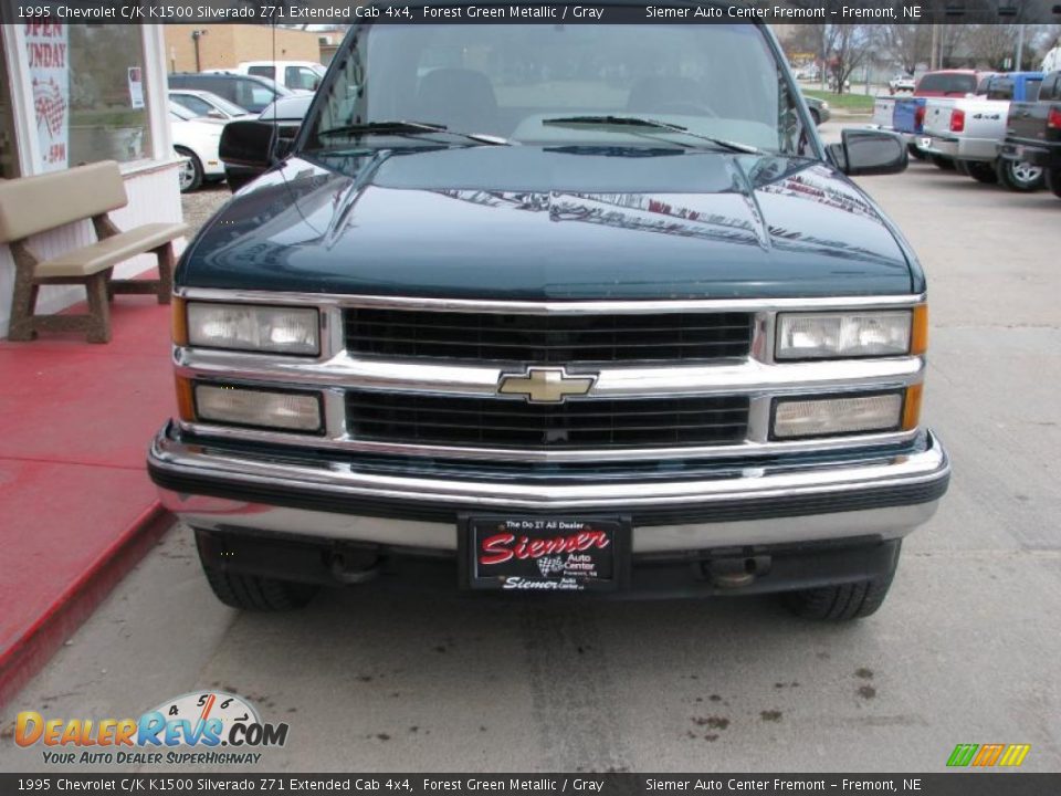1995 Chevrolet C/K K1500 Silverado Z71 Extended Cab 4x4 Forest Green Metallic / Gray Photo #8