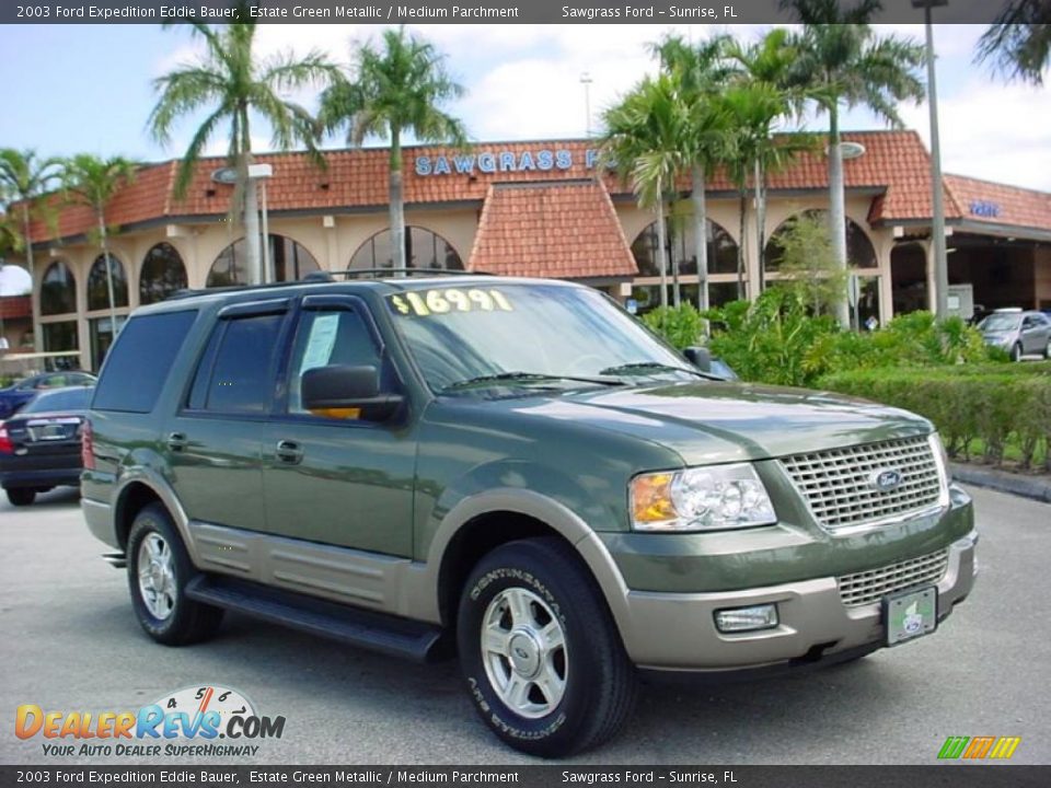 2003 Ford Expedition Eddie Bauer Estate Green Metallic / Medium Parchment Photo #1