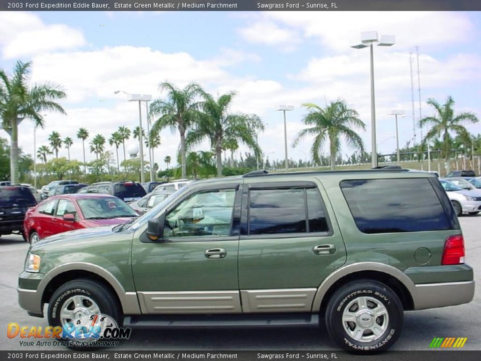 2003 Ford Expedition Eddie Bauer Estate Green Metallic / Medium Parchment Photo #8