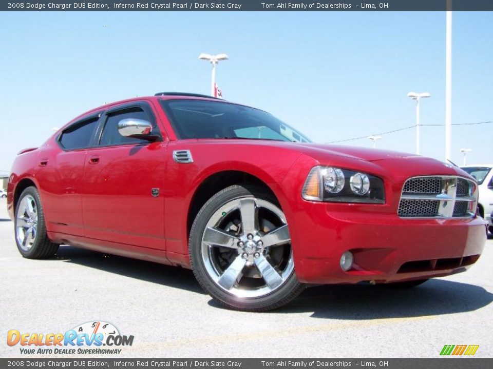 2008 Dodge Charger DUB Edition Inferno Red Crystal Pearl / Dark Slate Gray Photo #1