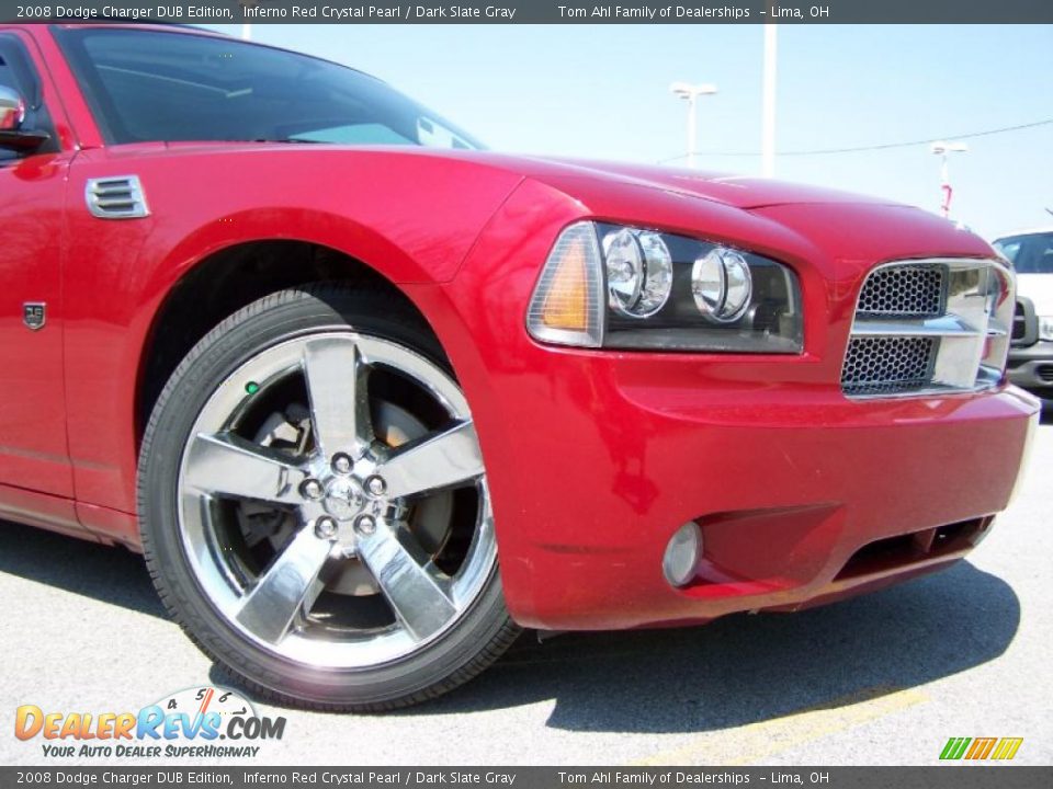 2008 Dodge Charger DUB Edition Inferno Red Crystal Pearl / Dark Slate Gray Photo #3