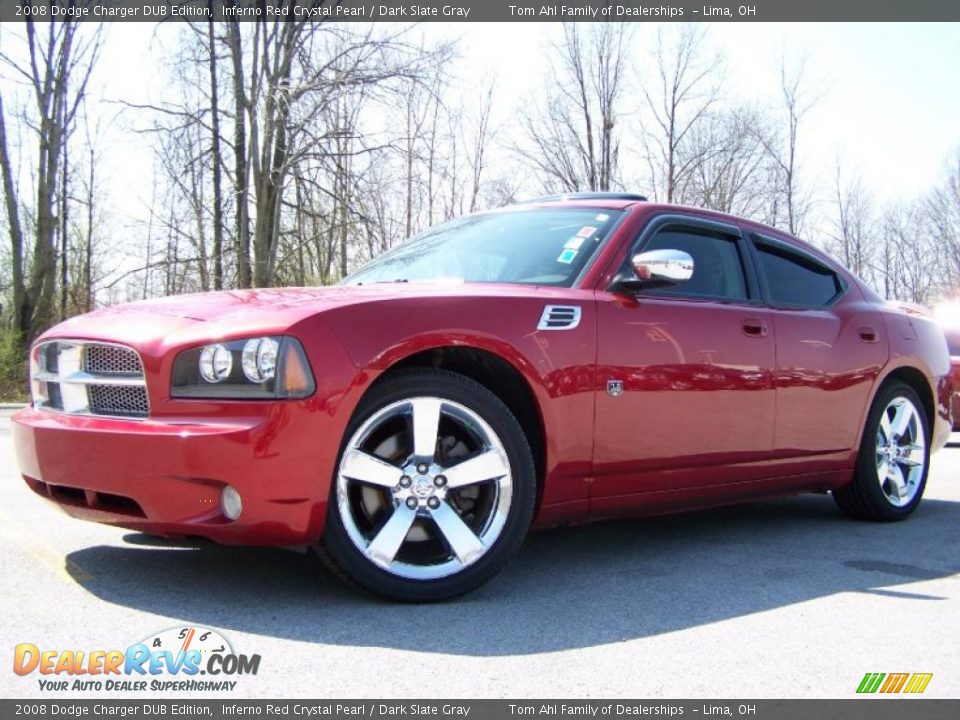 2008 Dodge Charger DUB Edition Inferno Red Crystal Pearl / Dark Slate Gray Photo #7