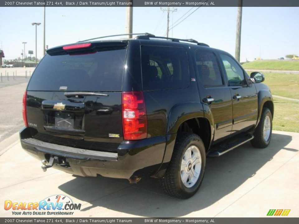 2007 Chevrolet Tahoe Z71 4x4 Black / Dark Titanium/Light Titanium Photo #3