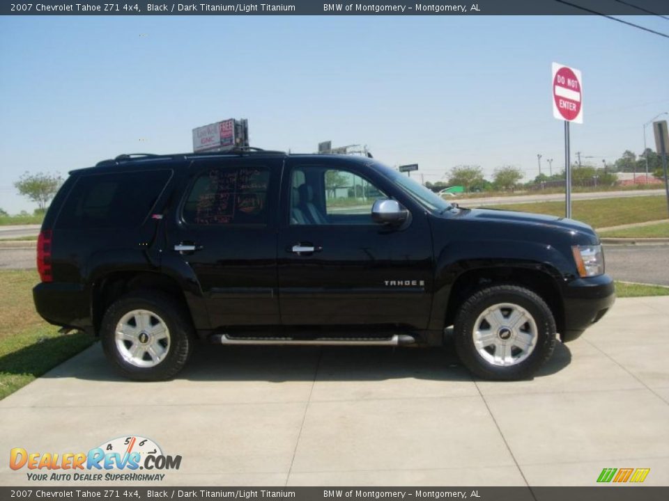 2007 Chevrolet Tahoe Z71 4x4 Black / Dark Titanium/Light Titanium Photo #4