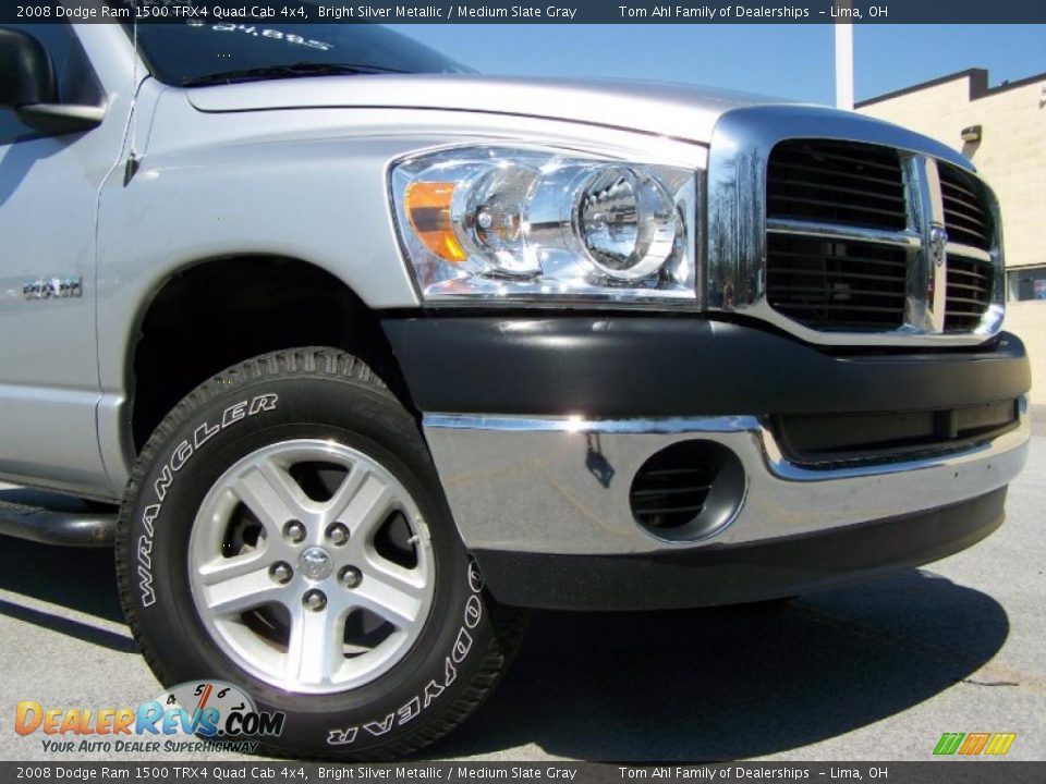 2008 Dodge Ram 1500 TRX4 Quad Cab 4x4 Bright Silver Metallic / Medium Slate Gray Photo #2