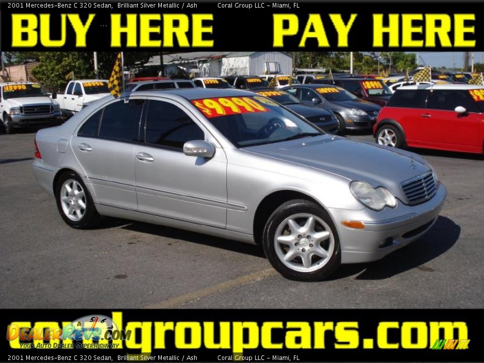 2001 Mercedes-Benz C 320 Sedan Brilliant Silver Metallic / Ash Photo #1