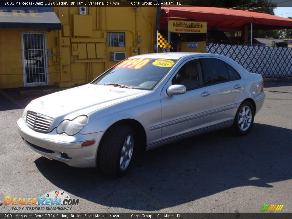 2001 Mercedes-Benz C 320 Sedan Brilliant Silver Metallic / Ash Photo #3