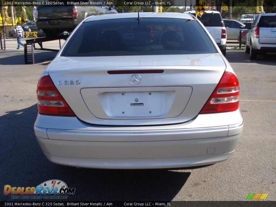 2001 Mercedes-Benz C 320 Sedan Brilliant Silver Metallic / Ash Photo #5