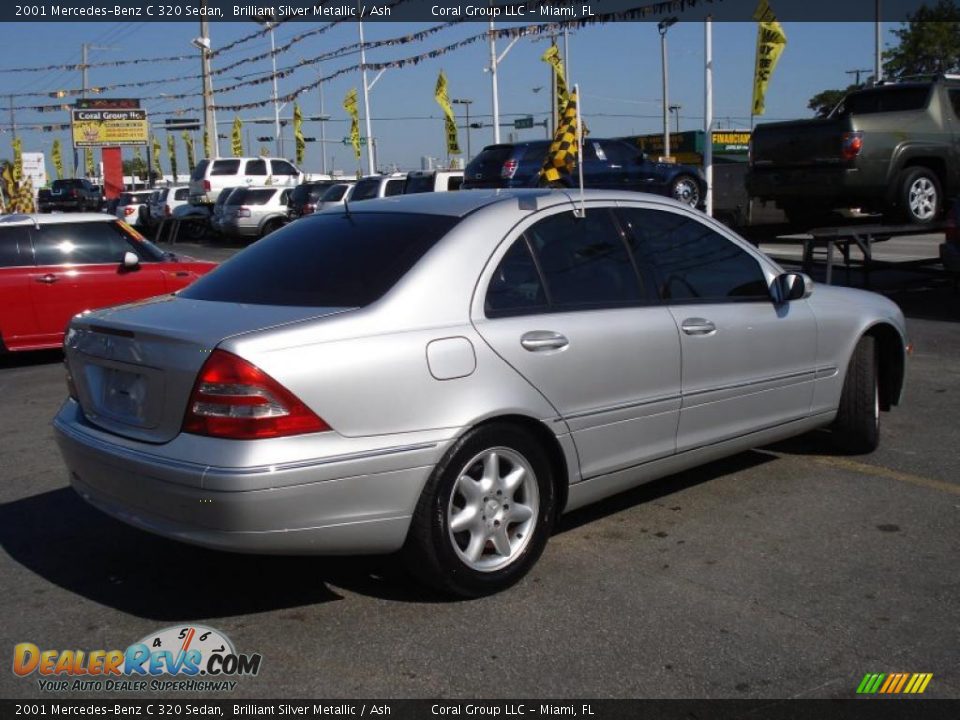 2001 Mercedes-Benz C 320 Sedan Brilliant Silver Metallic / Ash Photo #6