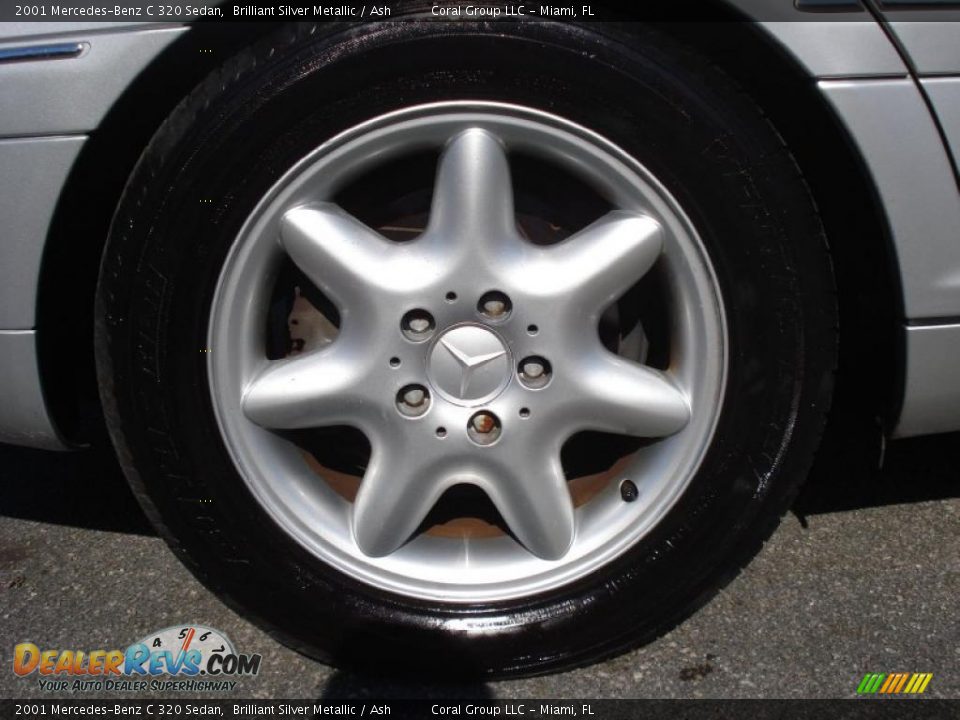 2001 Mercedes-Benz C 320 Sedan Brilliant Silver Metallic / Ash Photo #7