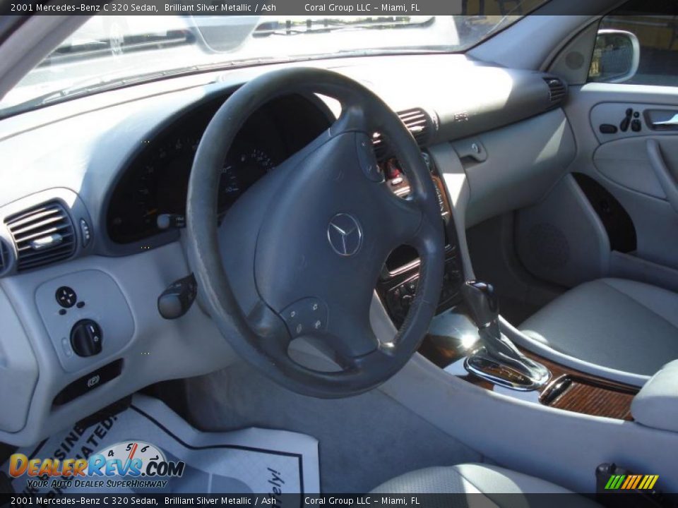 2001 Mercedes-Benz C 320 Sedan Brilliant Silver Metallic / Ash Photo #8