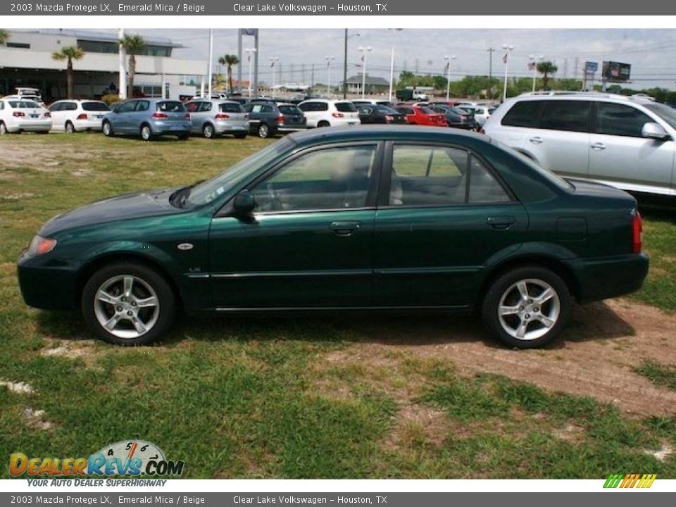 2003 Mazda Protege LX Emerald Mica / Beige Photo #12