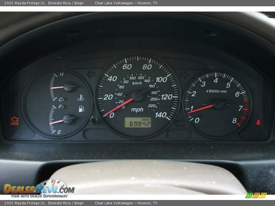 2003 Mazda Protege LX Emerald Mica / Beige Photo #33