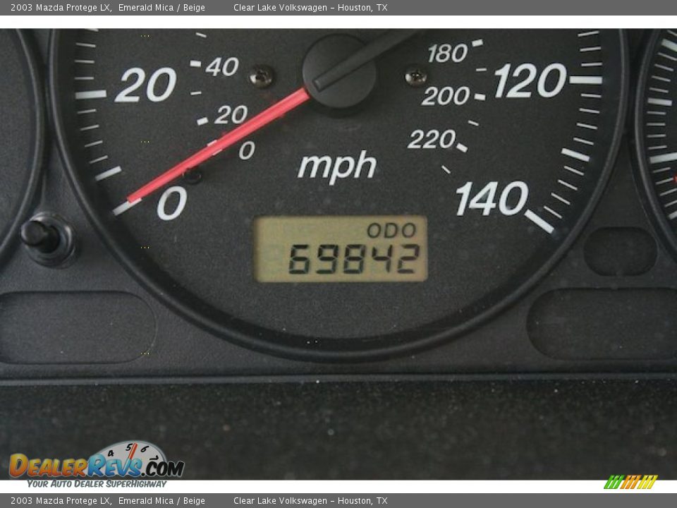 2003 Mazda Protege LX Emerald Mica / Beige Photo #34