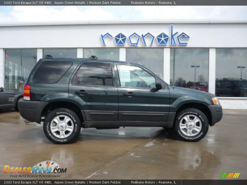 2003 Ford Escape XLT V6 4WD Aspen Green Metallic / Medium Dark Pebble Photo #1