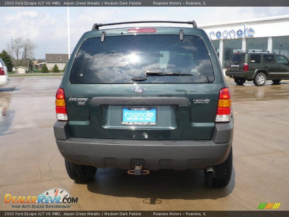 2003 Ford Escape XLT V6 4WD Aspen Green Metallic / Medium Dark Pebble Photo #4