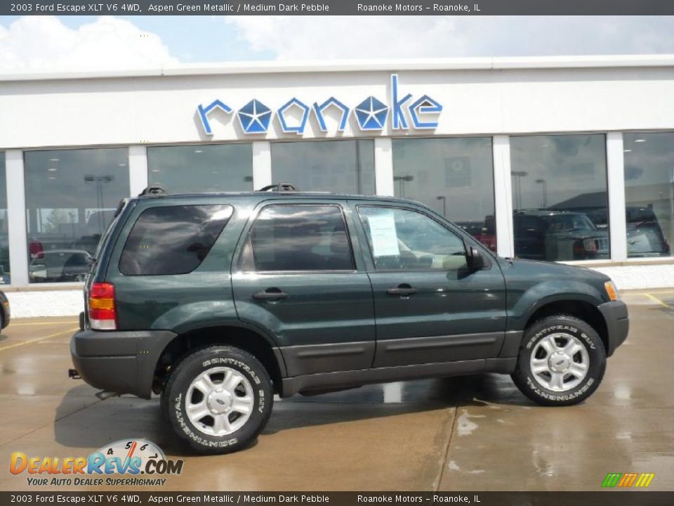 2003 Ford Escape XLT V6 4WD Aspen Green Metallic / Medium Dark Pebble Photo #21