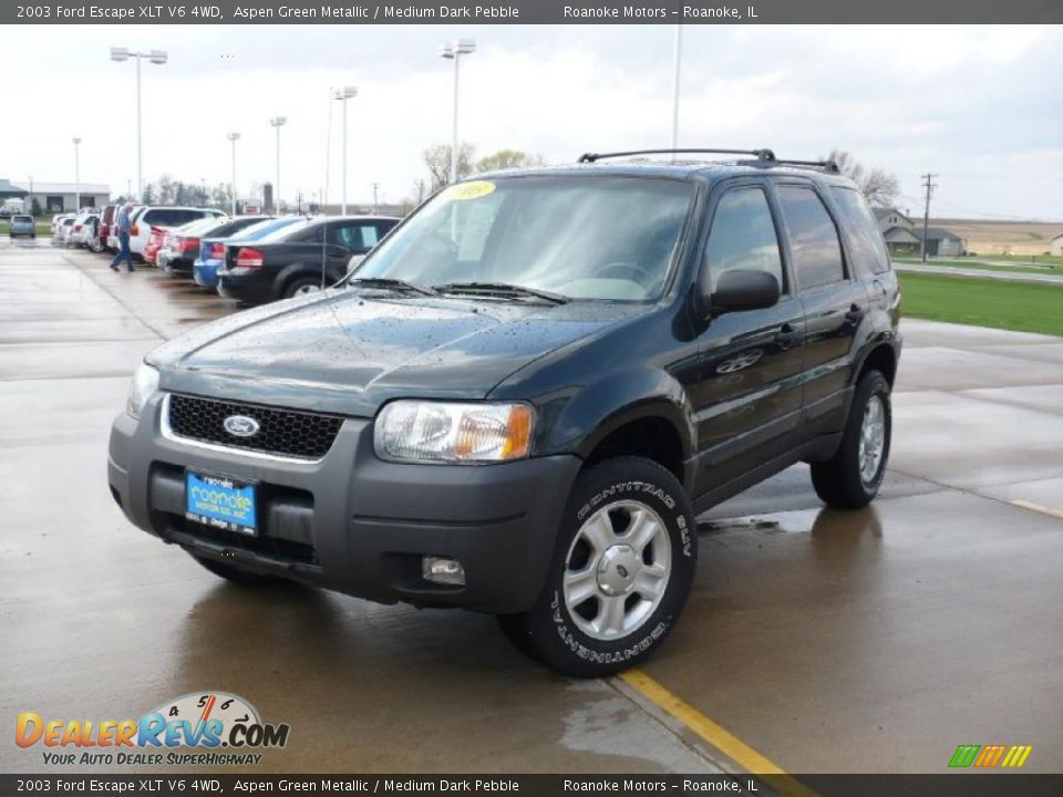 2003 Ford Escape XLT V6 4WD Aspen Green Metallic / Medium Dark Pebble Photo #22