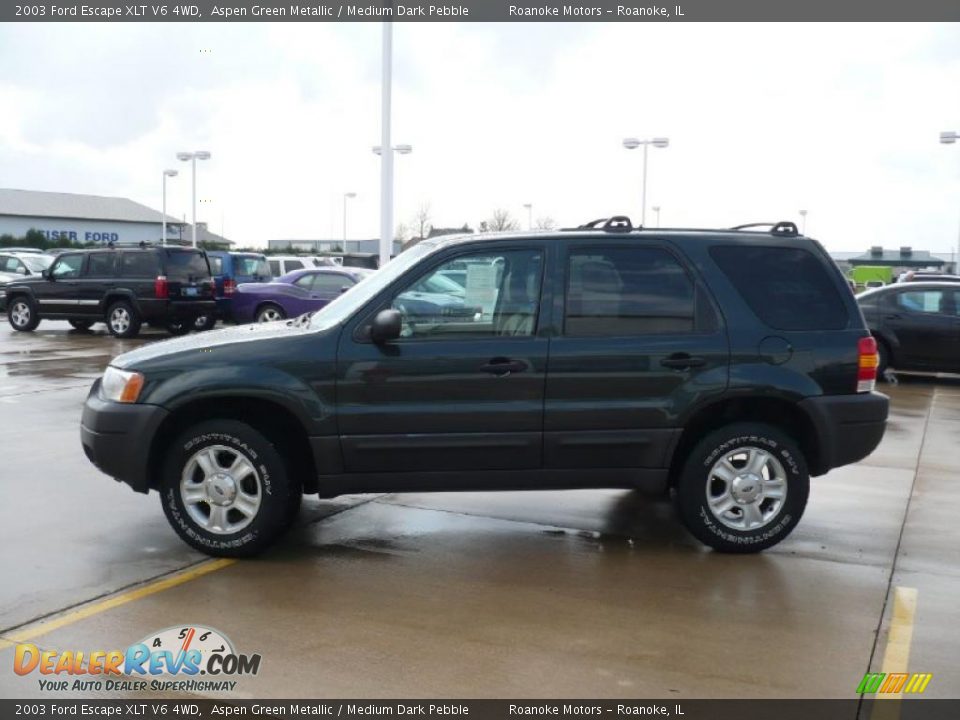 2003 Ford Escape XLT V6 4WD Aspen Green Metallic / Medium Dark Pebble Photo #23