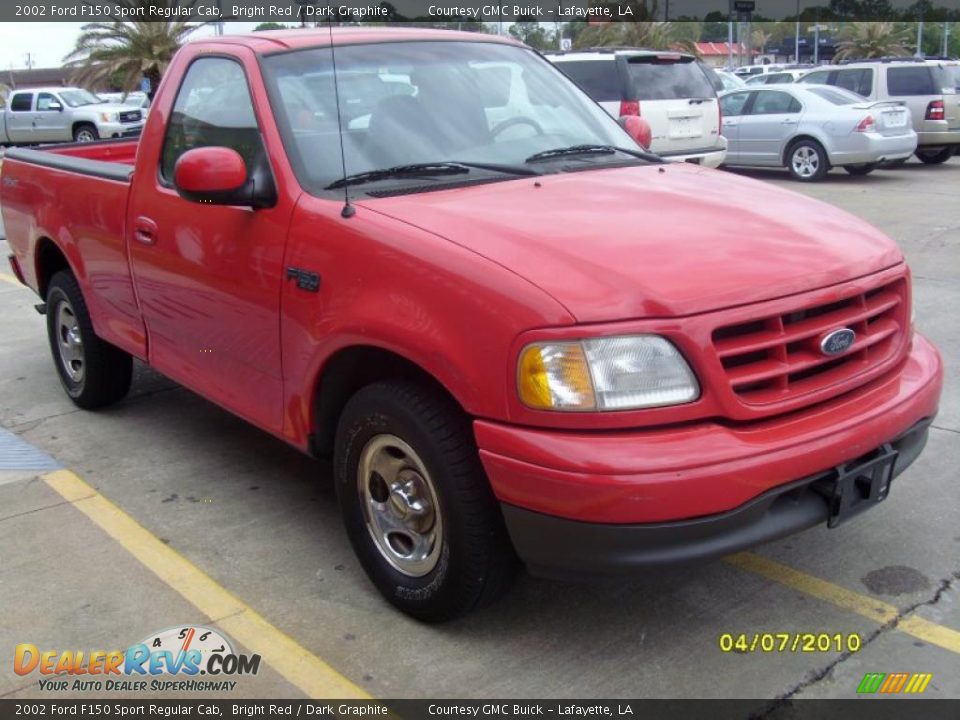 2002 Ford F150 Sport Regular Cab Bright Red / Dark Graphite Photo #5