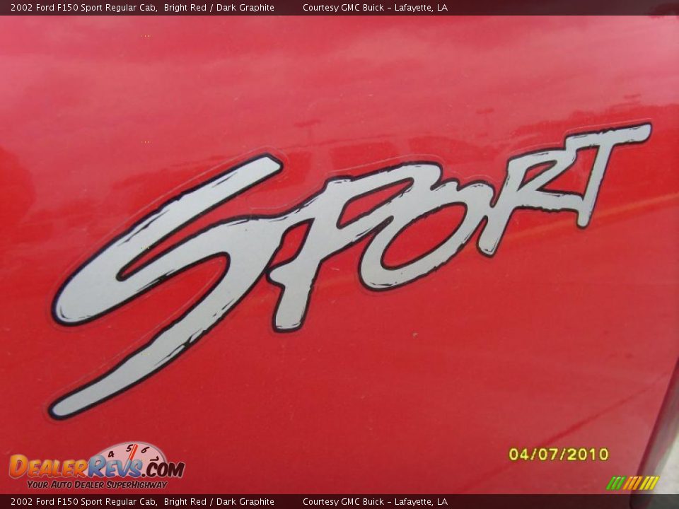 2002 Ford F150 Sport Regular Cab Bright Red / Dark Graphite Photo #7