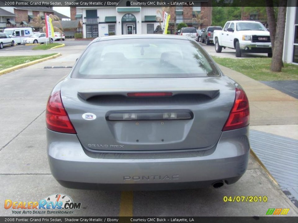2008 Pontiac Grand Prix Sedan Shadow Gray Metallic / Ebony Photo #2