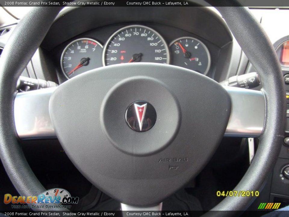 2008 Pontiac Grand Prix Sedan Shadow Gray Metallic / Ebony Photo #7