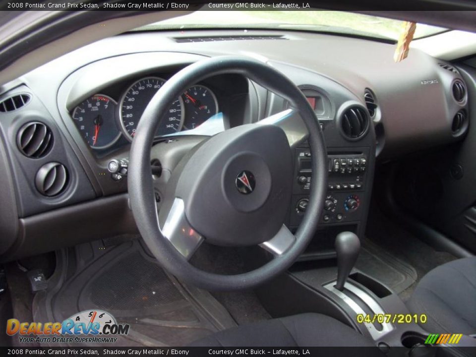 2008 Pontiac Grand Prix Sedan Shadow Gray Metallic / Ebony Photo #8