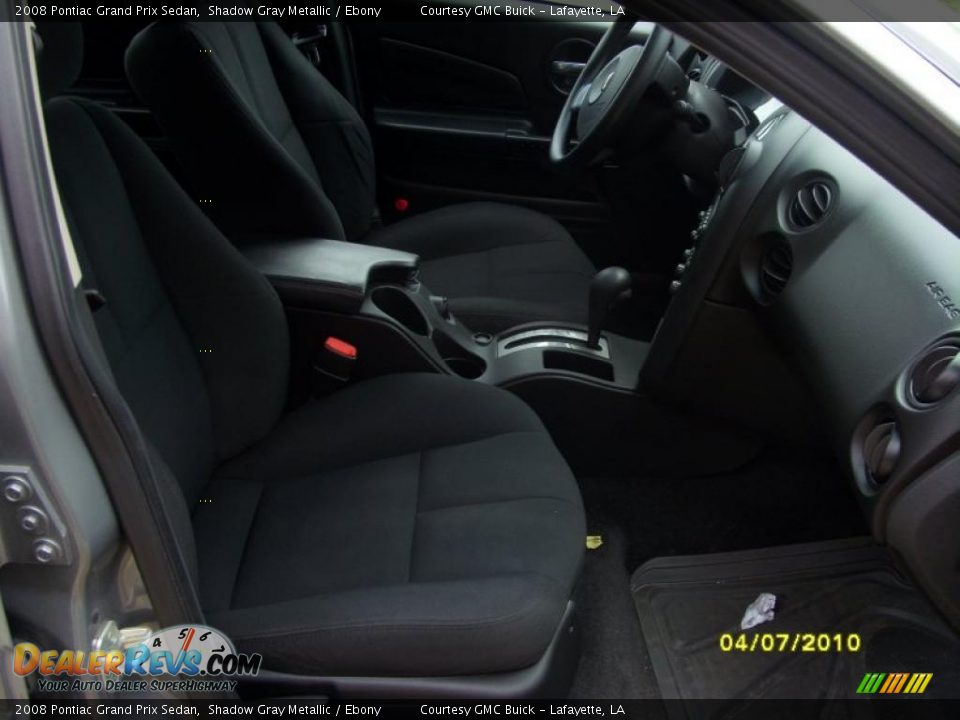 2008 Pontiac Grand Prix Sedan Shadow Gray Metallic / Ebony Photo #12