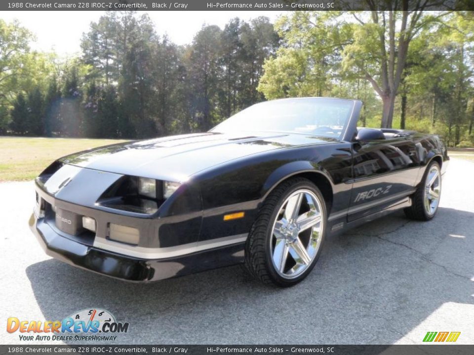 1988 Chevrolet Camaro Z28 IROC-Z Convertible Black / Gray Photo #1