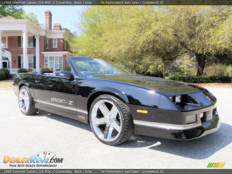 1988 Chevrolet Camaro Z28 IROC-Z Convertible Black / Gray Photo #3