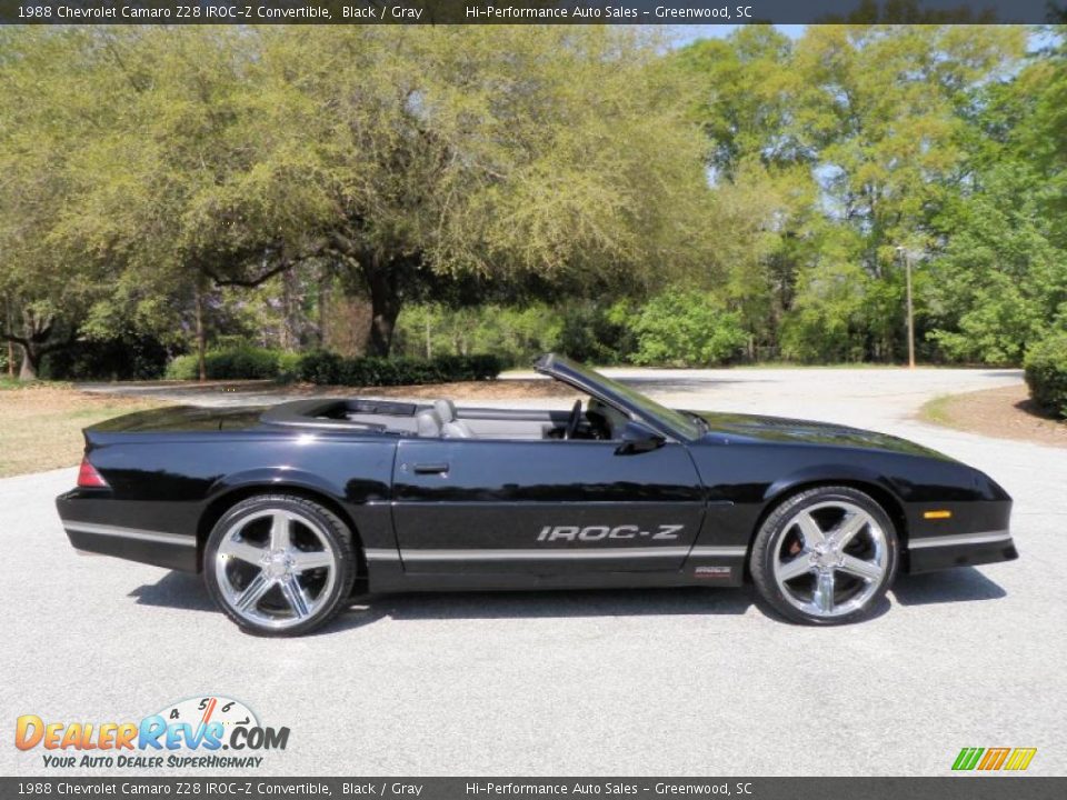 1988 Chevrolet Camaro Z28 IROC-Z Convertible Black / Gray Photo #5 ...