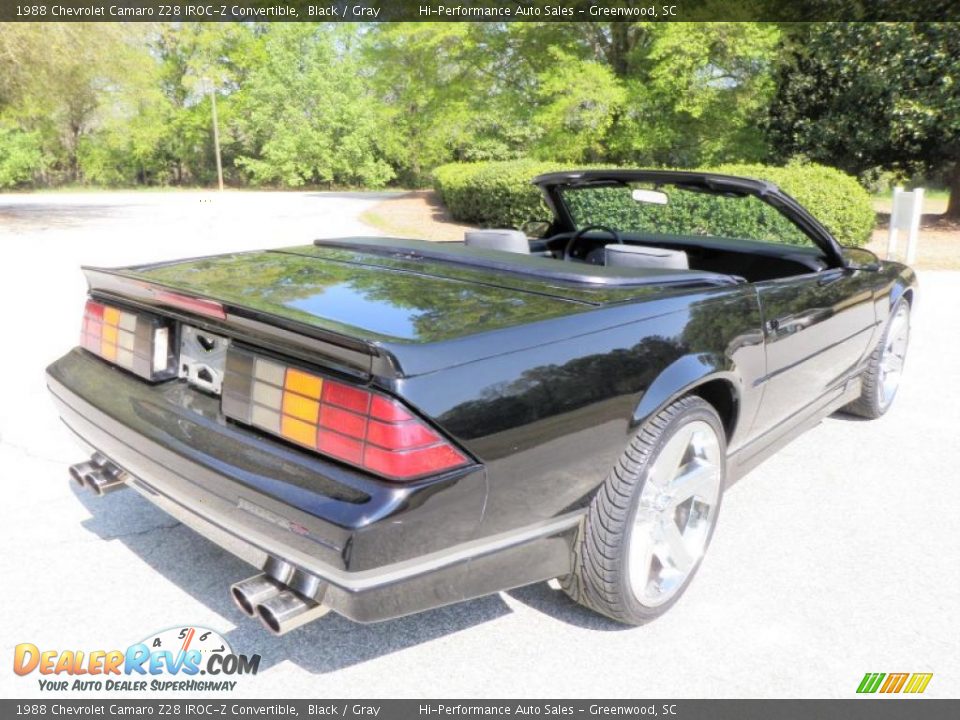 1988 Chevrolet Camaro Z28 IROC-Z Convertible Black / Gray Photo #7