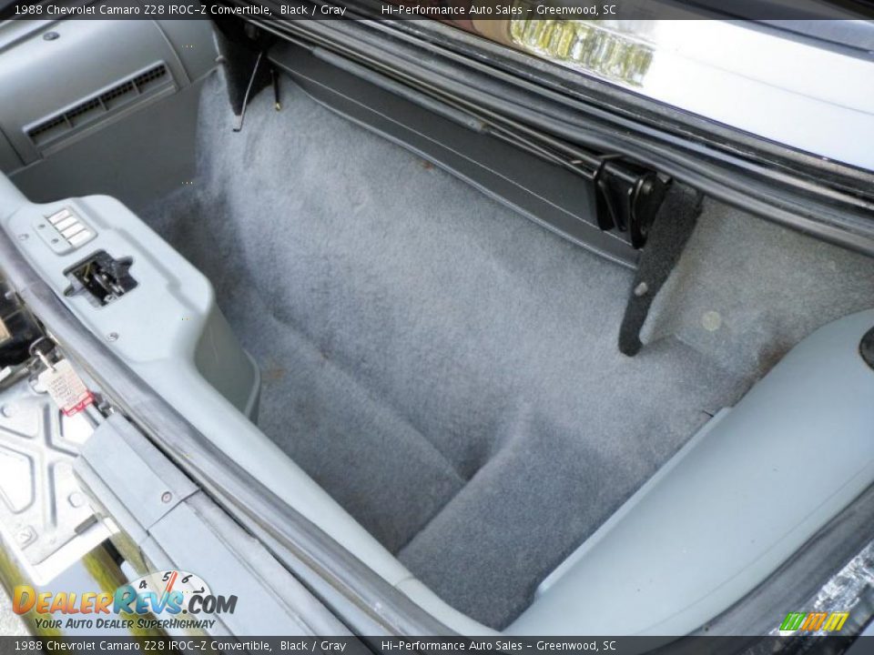 1988 Chevrolet Camaro Z28 IROC-Z Convertible Black / Gray Photo #11