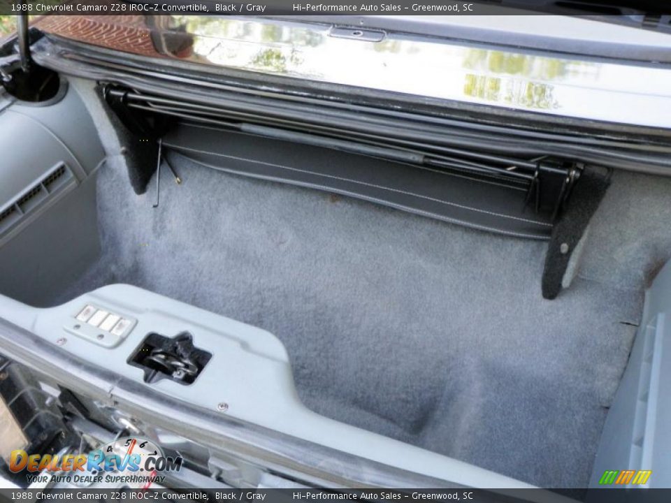 1988 Chevrolet Camaro Z28 IROC-Z Convertible Black / Gray Photo #12