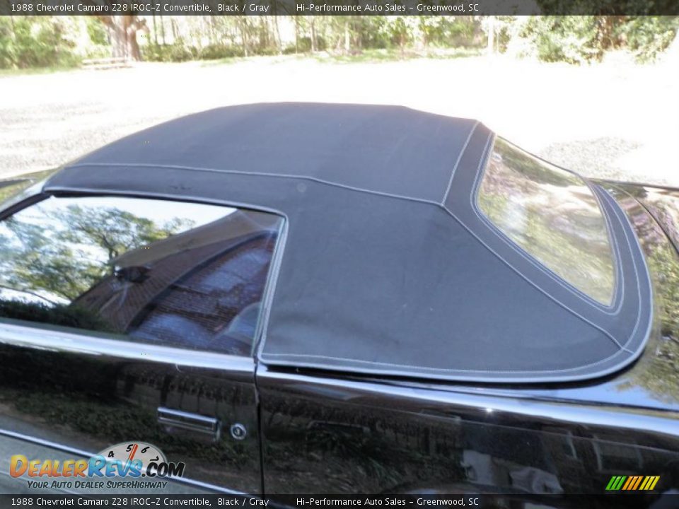 1988 Chevrolet Camaro Z28 IROC-Z Convertible Black / Gray Photo #13
