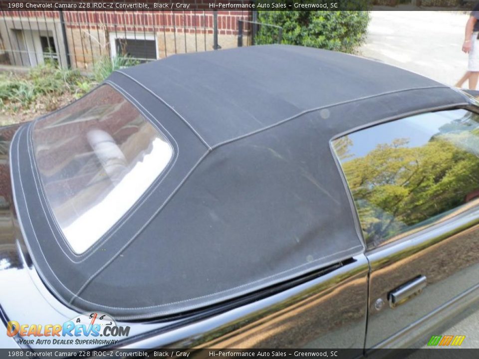 1988 Chevrolet Camaro Z28 IROC-Z Convertible Black / Gray Photo #14