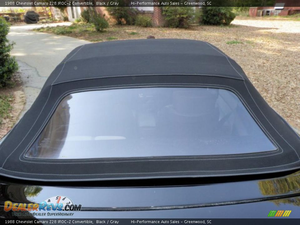 1988 Chevrolet Camaro Z28 IROC-Z Convertible Black / Gray Photo #15