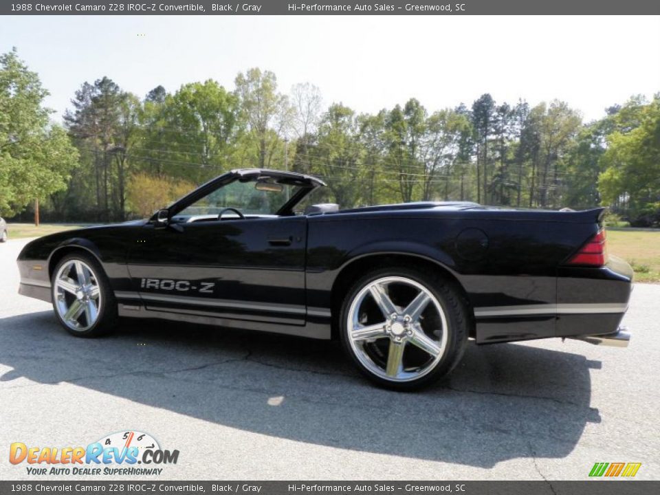1988 Chevrolet Camaro Z28 IROC-Z Convertible Black / Gray Photo #18