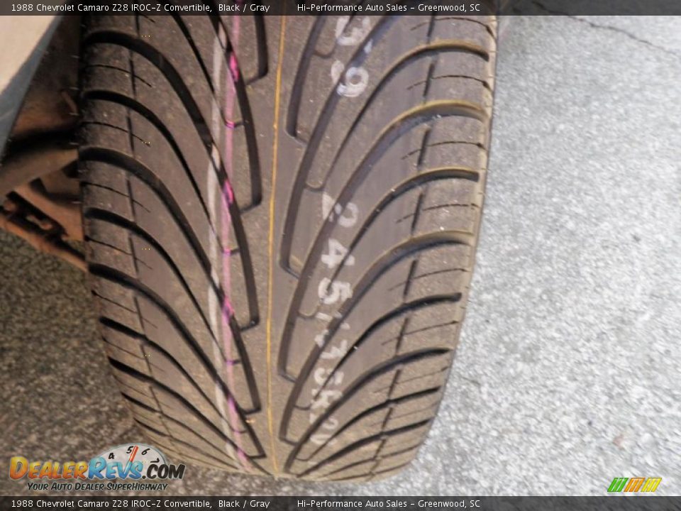 1988 Chevrolet Camaro Z28 IROC-Z Convertible Black / Gray Photo #19