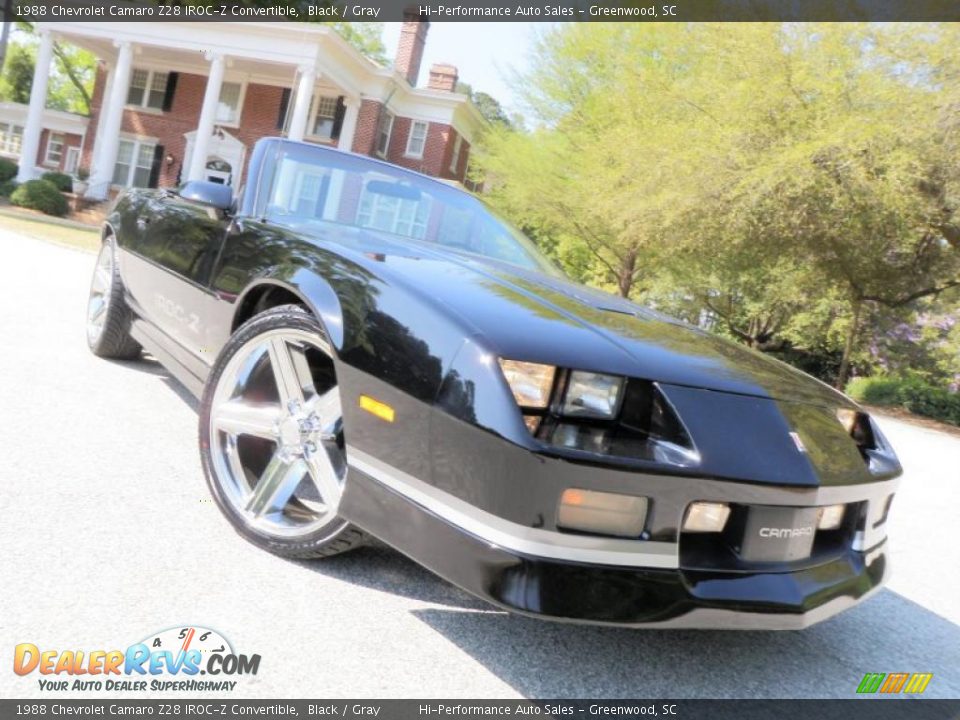 1988 Chevrolet Camaro Z28 IROC-Z Convertible Black / Gray Photo #20