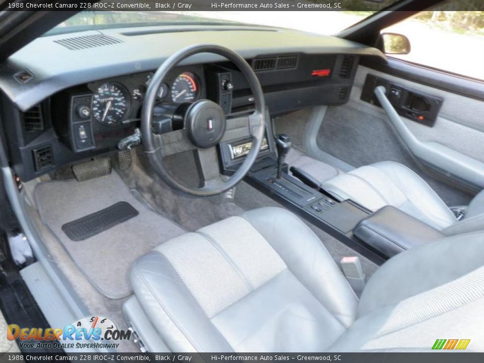 1988 Chevrolet Camaro Z28 IROC-Z Convertible Black / Gray Photo #23