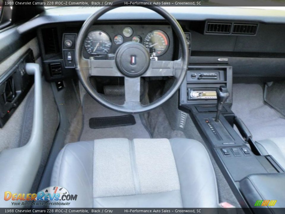 1988 Chevrolet Camaro Z28 IROC-Z Convertible Black / Gray Photo #25