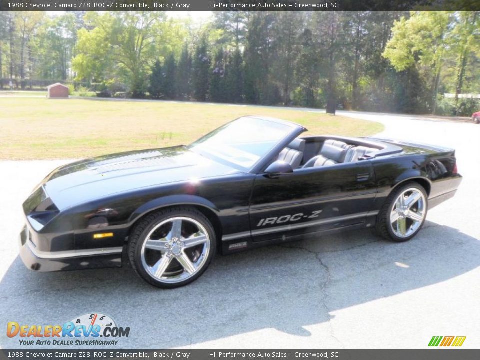 1988 Chevrolet Camaro Z28 IROC-Z Convertible Black / Gray Photo #26