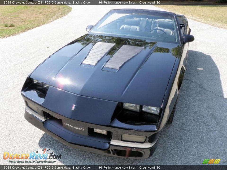 1988 Chevrolet Camaro Z28 IROC-Z Convertible Black / Gray Photo #27