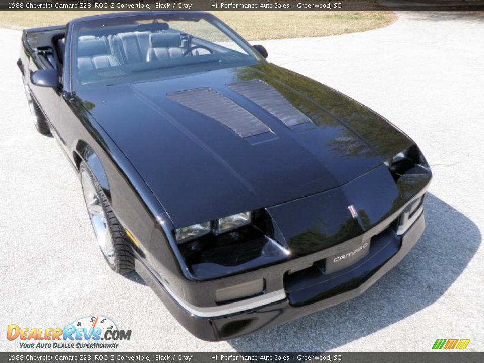 1988 Chevrolet Camaro Z28 IROC-Z Convertible Black / Gray Photo #28